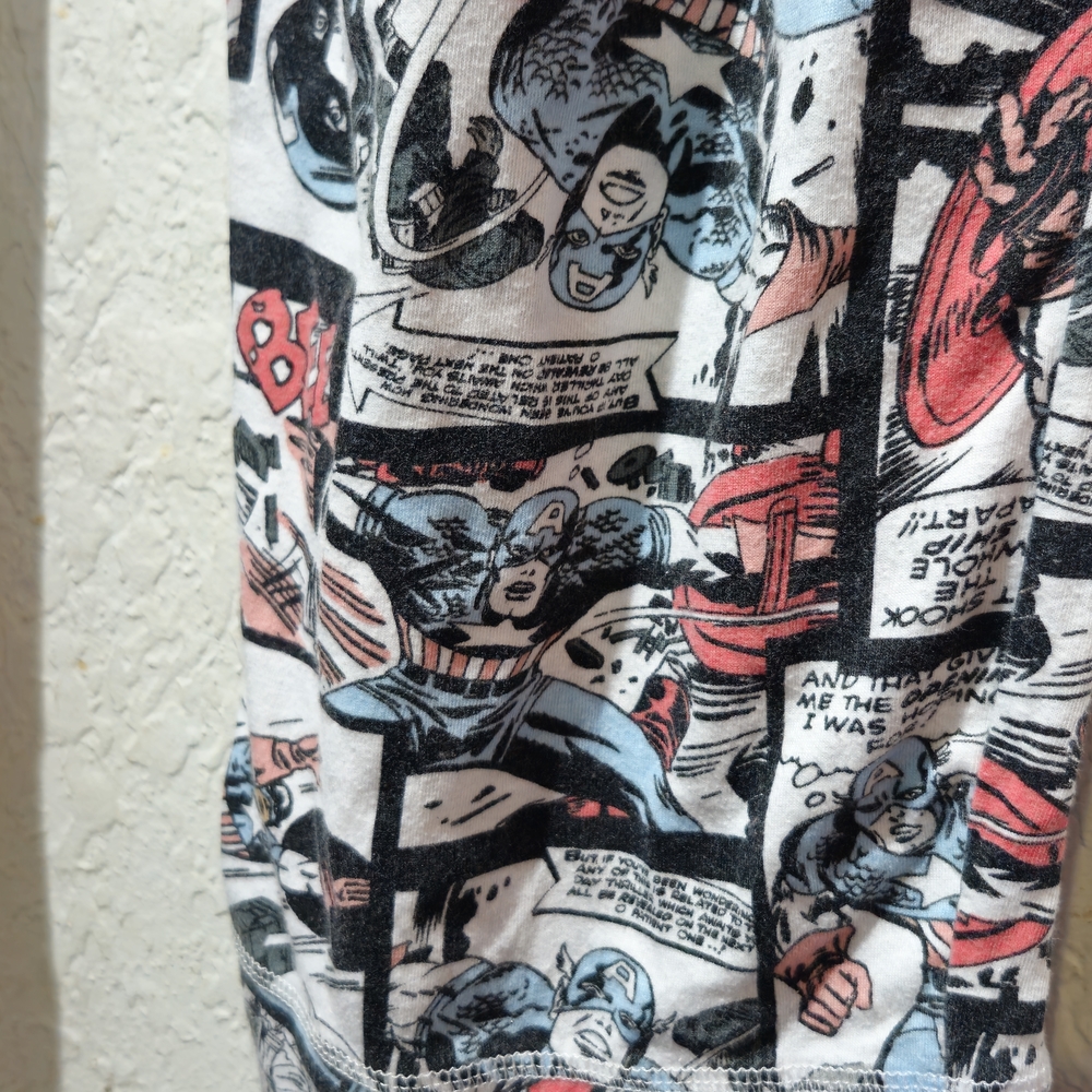 Marvel Graphic Print Apparel Captain America Pajama Pants XL image 9